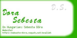 dora sebesta business card