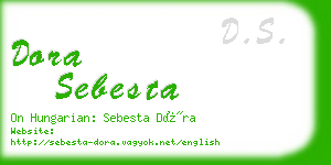 dora sebesta business card